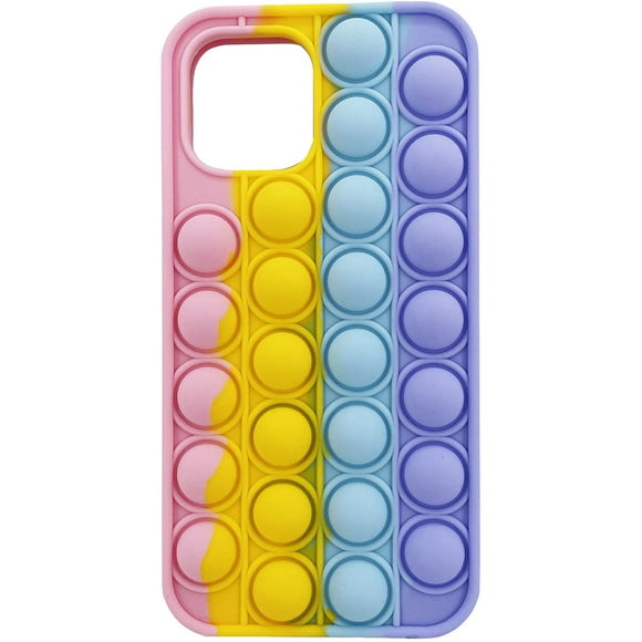 Hnzxy Custodia per Mi Poco M3 Push Pop Bubble Sensory Fidget Toy Phone Case,Unicorn Pop-It Fidget Cover Telefonica Pop Bubble Sensory Toy Morbido Silicone Cover Protettiva Custodia,Pink